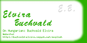 elvira buchvald business card